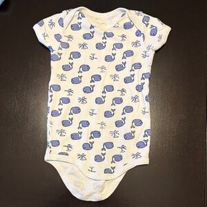 Roberta Roller Rabbit Blue Whale Print Bodysuit